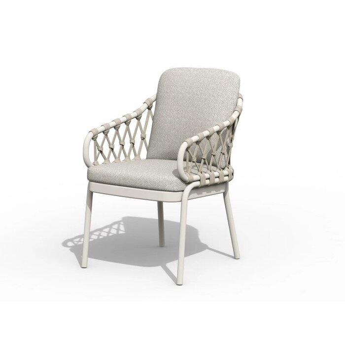Tierra Outdoor Tierra Outdoor Natal Dining Chair Creme Wit - Dove kussens - TO-5582