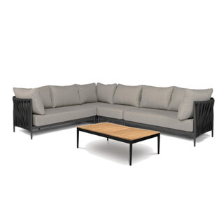 Tierra Outdoor Tierra Outdoor CADOZO 4-delige Lounge XL Set LEFT black -charcoal grey cushions incl. tafel