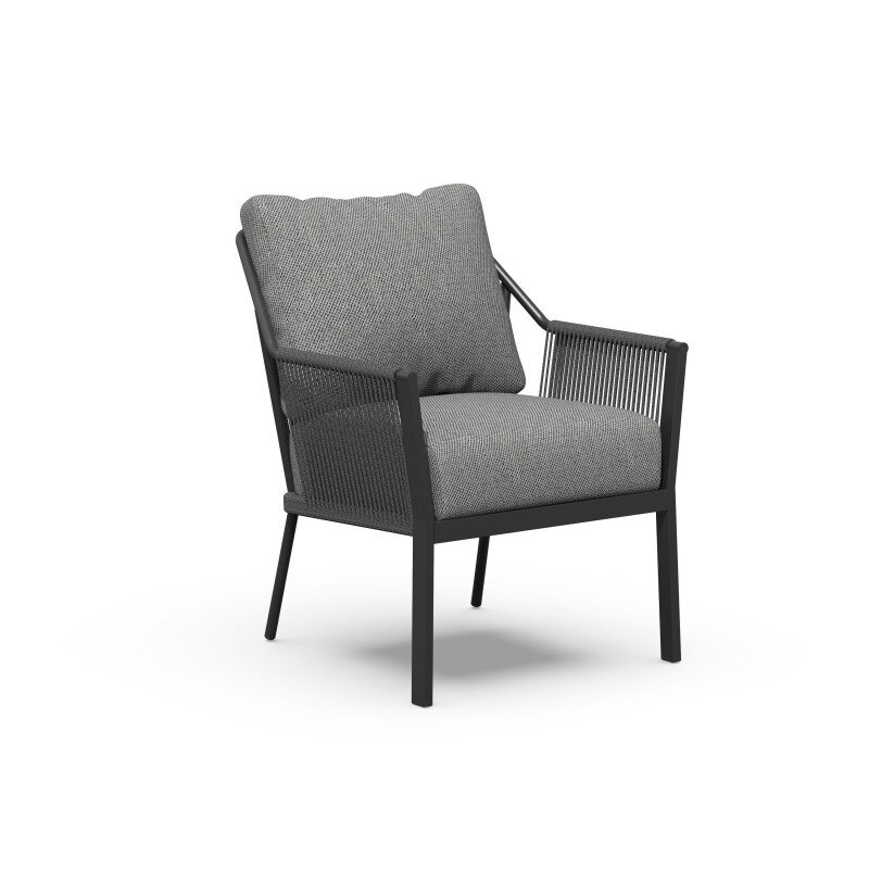 Tierra Outdoor Tierra Outdoor Liv Low Dining Chair Grey -Charcoal Grey cushions - TO-5599