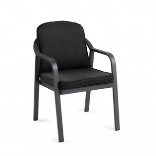 Tierra Outdoor Tierra Outdoor Pep Dining Chair Charcoal - Black cushions - TO-5003
