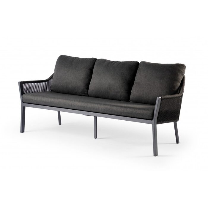 Tierra Outdoor Tierra Outdoor Liv Lounge Dining 3-Seater Grey - Black cushions - TO-7004