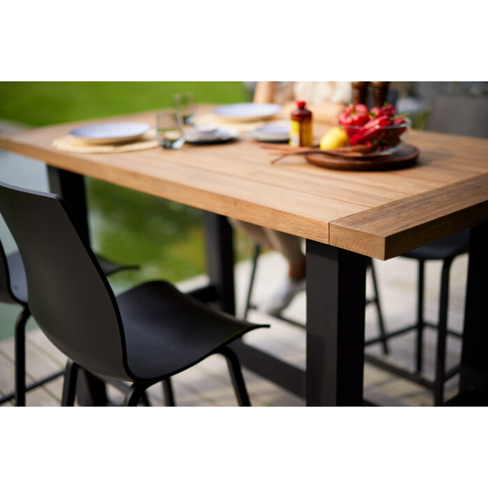 Hartman Hartman 5-piece BARSET Sophie WAVE and Yasmani bartable 180 CARBON BLACK-NATURAL TEAK