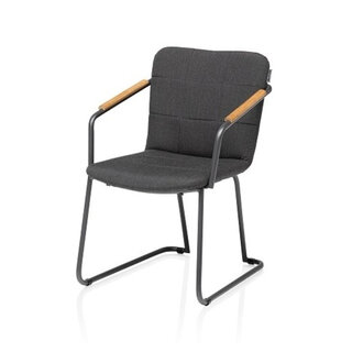 Kettler Kettler GENTLE armstoel aluminum frame - teak - mat antraciet SUNBRELLA