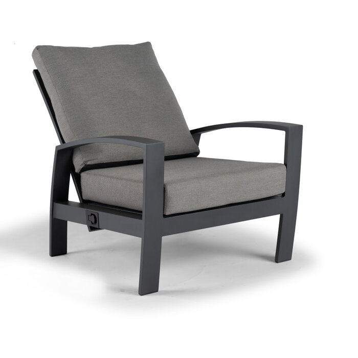 Tierra Outdoor Tierra Outdoor Valencia Lounge Chair Grey -Charcoal Grey cushions - TO-6017