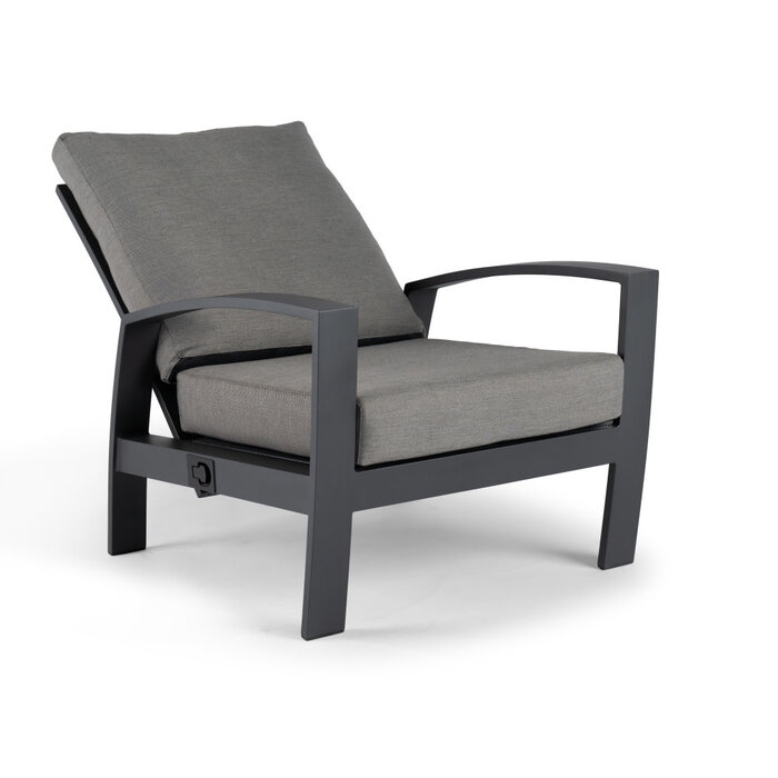 Tierra Outdoor Tierra Outdoor Valencia Lounge Chair Grey -Charcoal Grey cushions - TO-6017