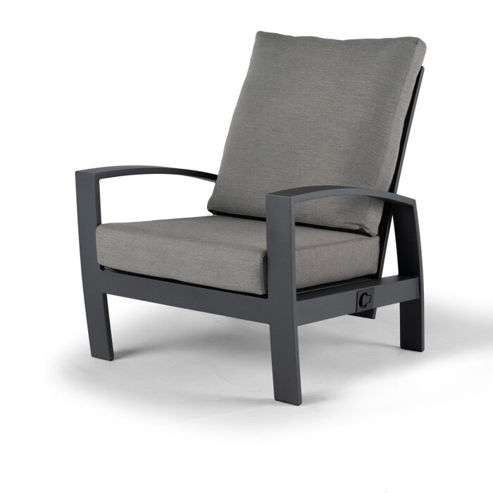 Tierra Outdoor Tierra Outdoor Valencia Lounge Chair Grey -Charcoal Grey cushions - TO-6017