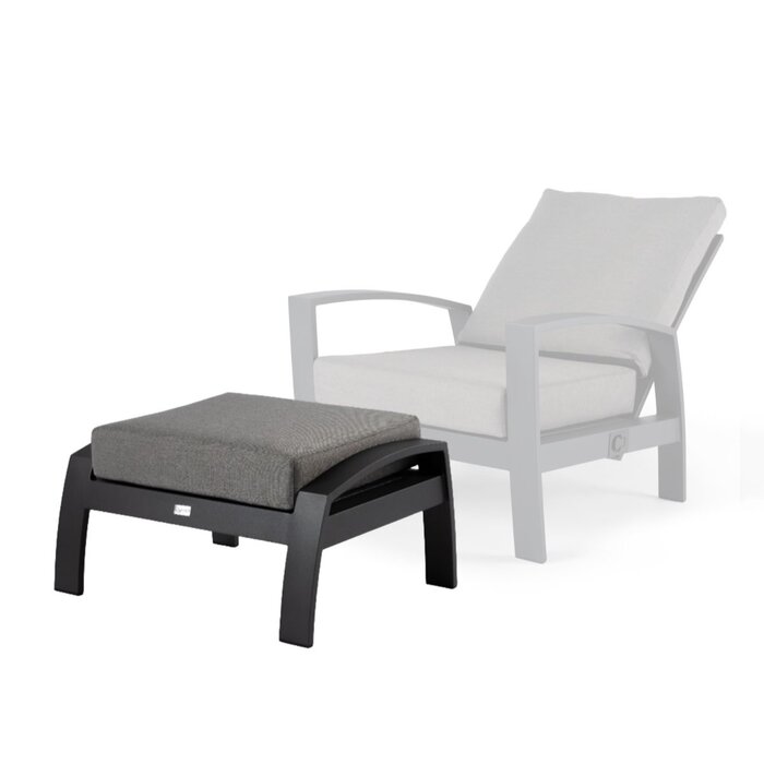 Tierra Outdoor Tierra Outdoor Valencia Lounge Hocker Grey -Charcoal Grey cushions - TO-6066