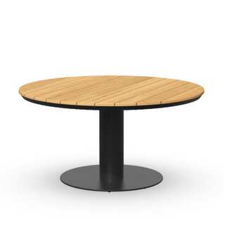 Tierra Outdoor Tierra Outdoor Dining Table MORENA - 120cm round - Grey frame - Teak top - TO-7483