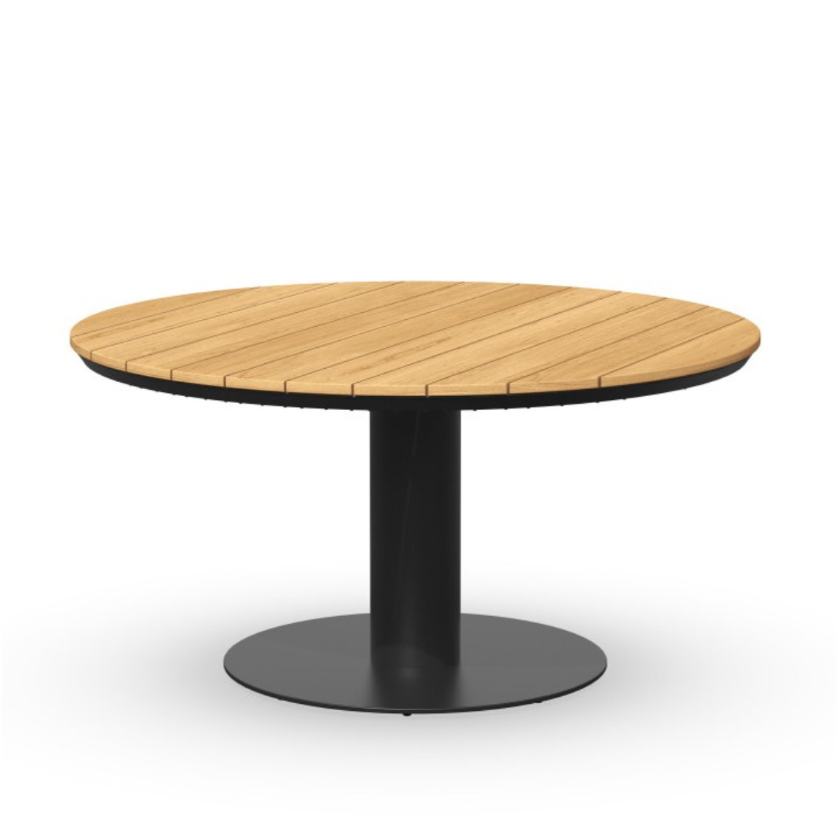 Tierra Outdoor Tierra Outdoor Dining Table MORENA - 120cm round - Grey frame - Teak top - TO-7483