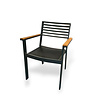 Higold York dining ARMchair ALU-ALU BACKREST-charcoal-zwart