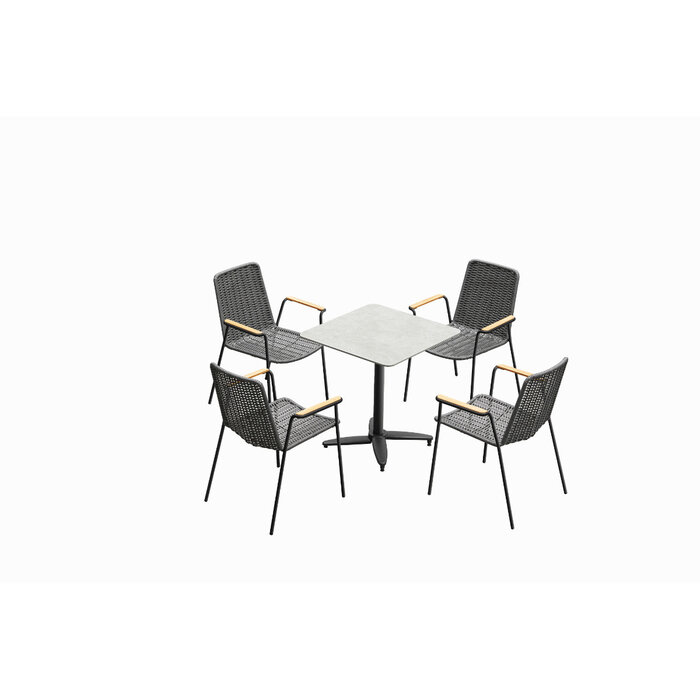 Higold Higold BLOOM Bistro Table 60x60cm with flip function Charcoal grey with HPL top