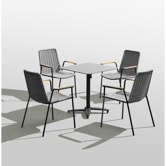 Higold Higold BLOOM Bistro Table 60x60cm with flip function Charcoal grey with HPL top