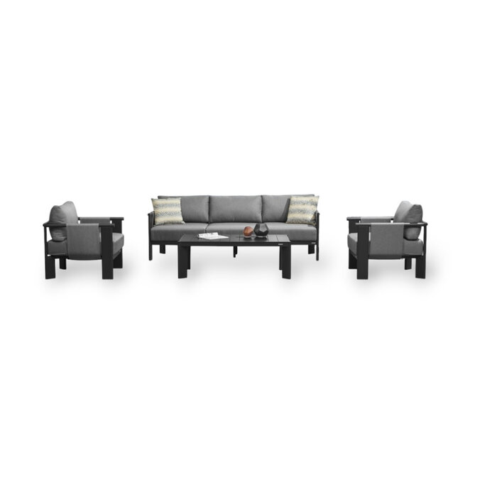 Higold Higold LIGO 4-piece 3-SEATER sofa set 212cm charcoal Gray