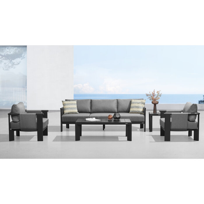 Higold Higold LIGO 4-piece 3-SEATER sofa set 212cm charcoal Gray