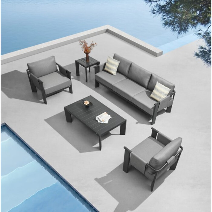 Higold Higold LIGO 4-piece 3-SEATER sofa set 212cm charcoal Gray
