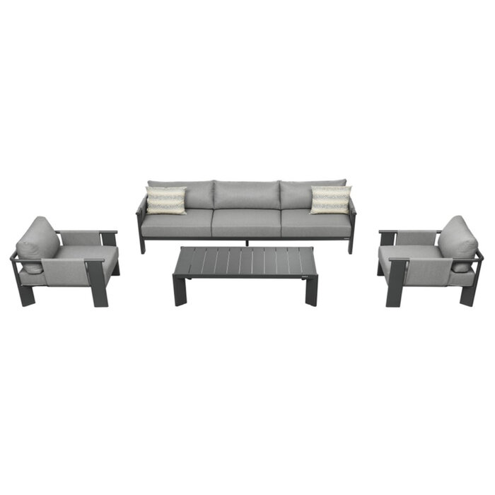 Higold Higold LIGO 4-piece 3-SEATER sofa set 212cm charcoal Gray