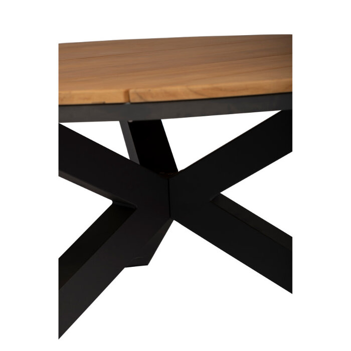 Tierra Outdoor Tierra Outdoor Omnigo Dining Table 150cm round Gray Frame -Teak - TO-6228