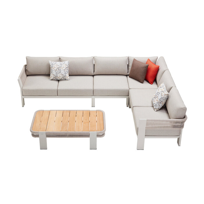 Higold Higold Borromeo 5-delig XL loungeset light grey
