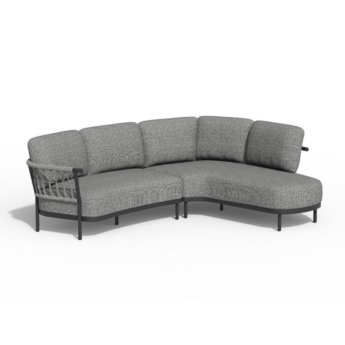 Tierra Outdoor Tierra Outdoor Fresca Lounge Set Organic Complete Left grey - Charcoal cushions - TO-7710
