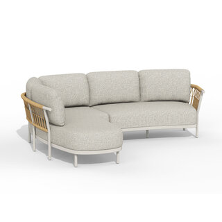 Tierra Outdoor Tierra Outdoor Fresca Lounge Set Organic Complete Right Creme White -Dove cushions - TO-7715