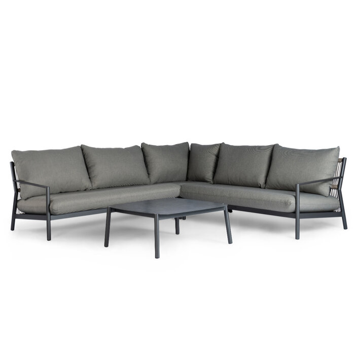 Tierra Outdoor Tierra Outdoor Monti Lounge Corner Set Grey -Charcoal cushions - TO-7311