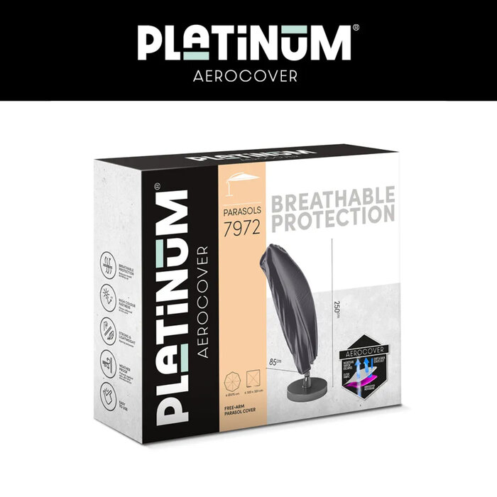 Platinum  Aerocover Free-arm parasol cover H250x85 art.7972