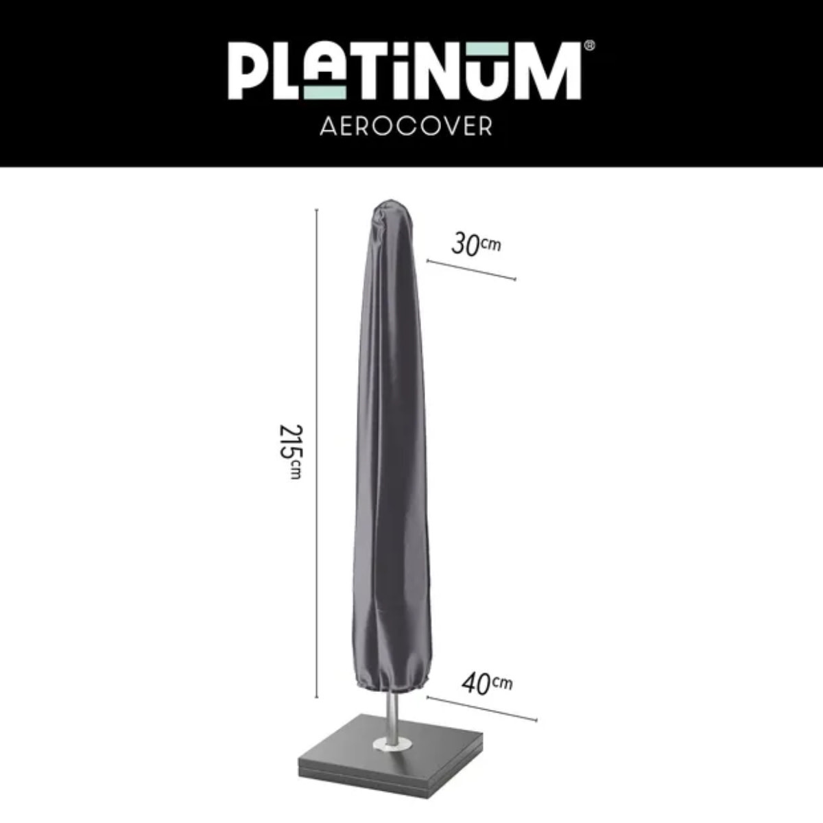 Platinum Aerocover Center pole parasol cover H215x30/40 art.7984