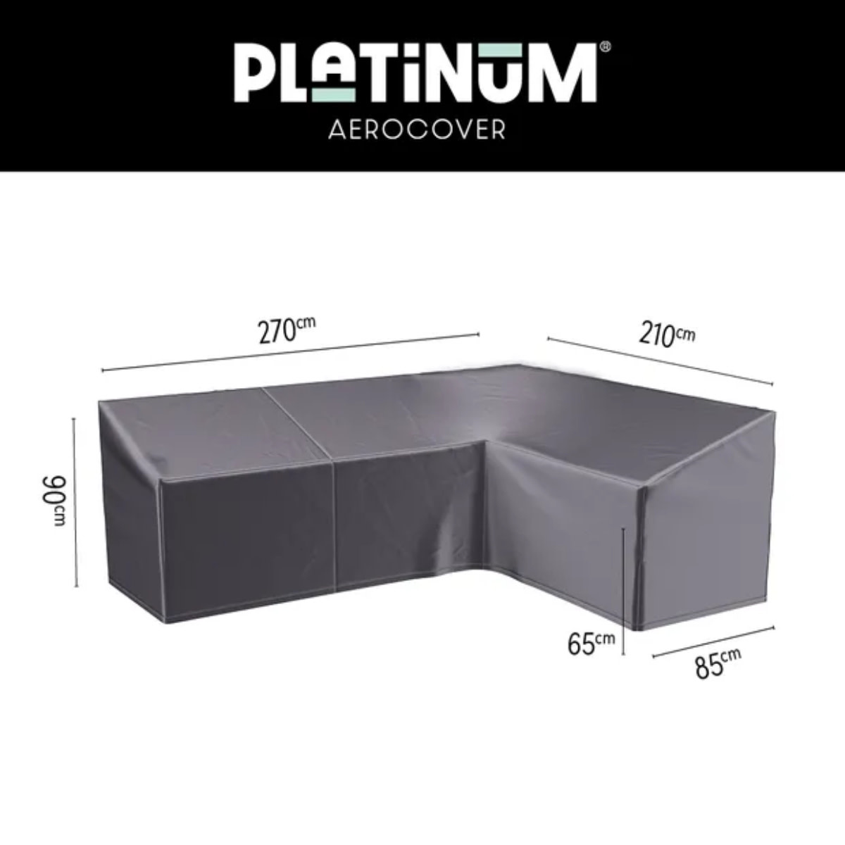 Platinum AeroCover Loungesethoes hoekset rechts 270x210x85xH65-90cm art.7991
