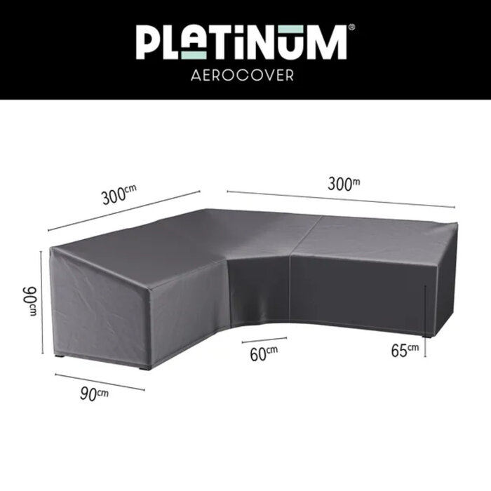 Aerocover Platinum  Aerocover Lounge cover L/Trapeze 300x300x90xH65/90 HB art.7957