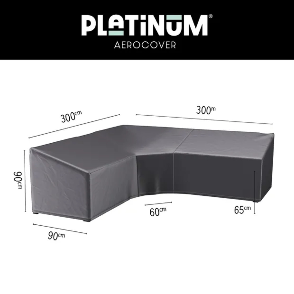 Platinum  Aerocover Lounge cover L/Trapeze 300x300x90xH65/90 HB art.7957