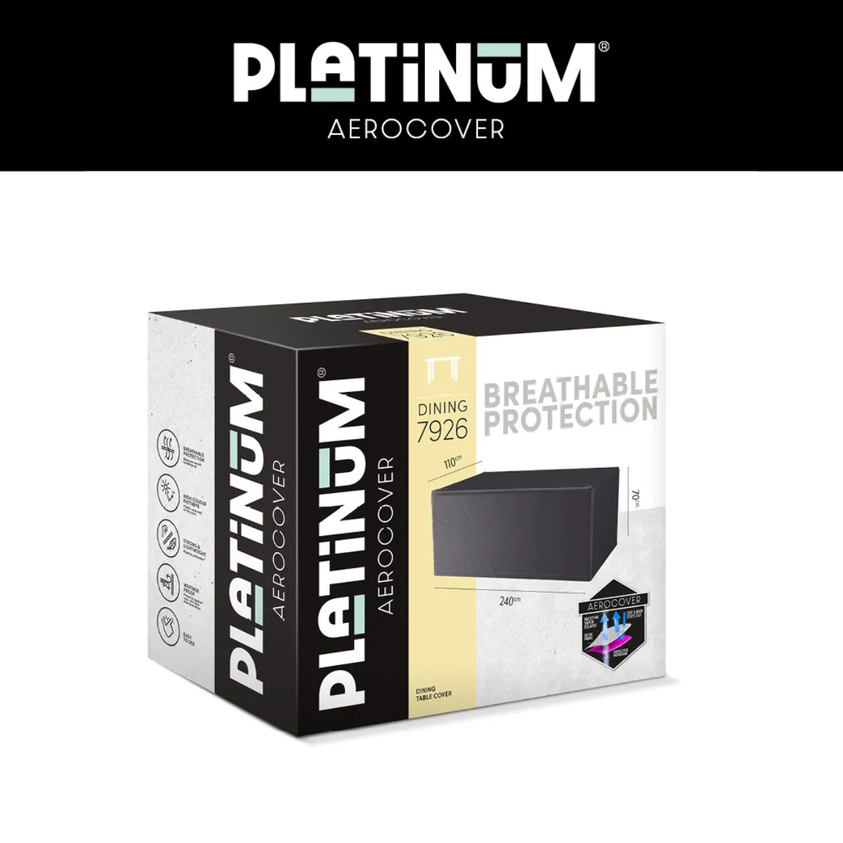 Platinum  Aerocover Table cover 240x110xH70 art.7926