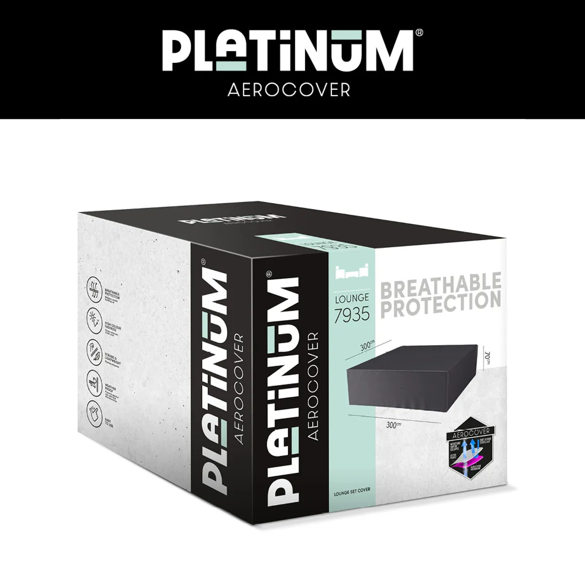 Platinum Aerocover Lounge set cover 300x300xH70 art.7935