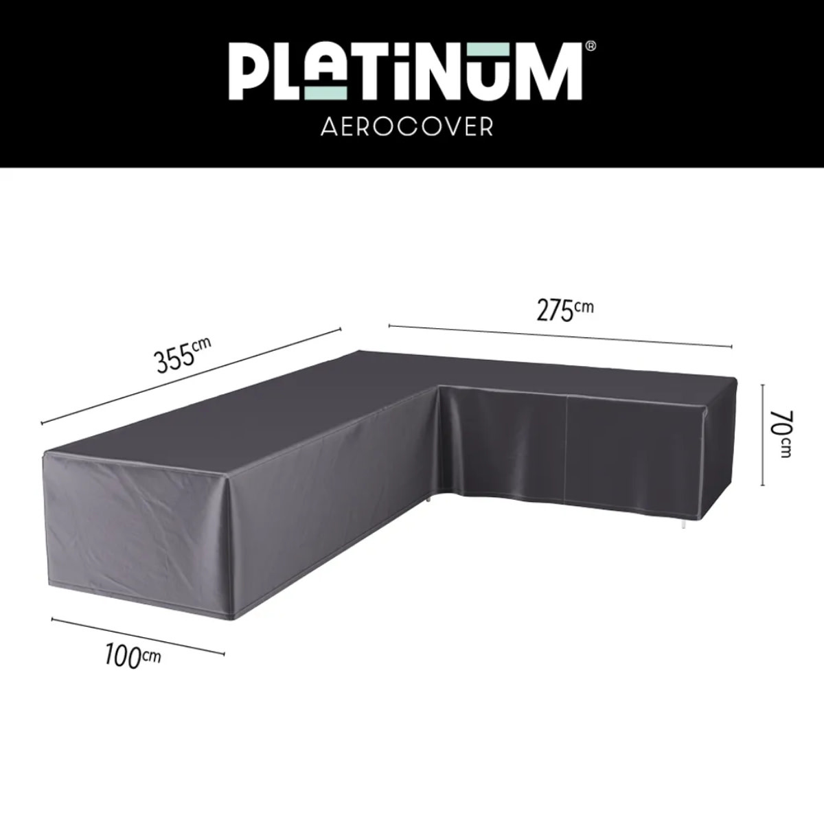 Platinum Aerocover Lounge cover L 355x275x100xH70 Right art.7949