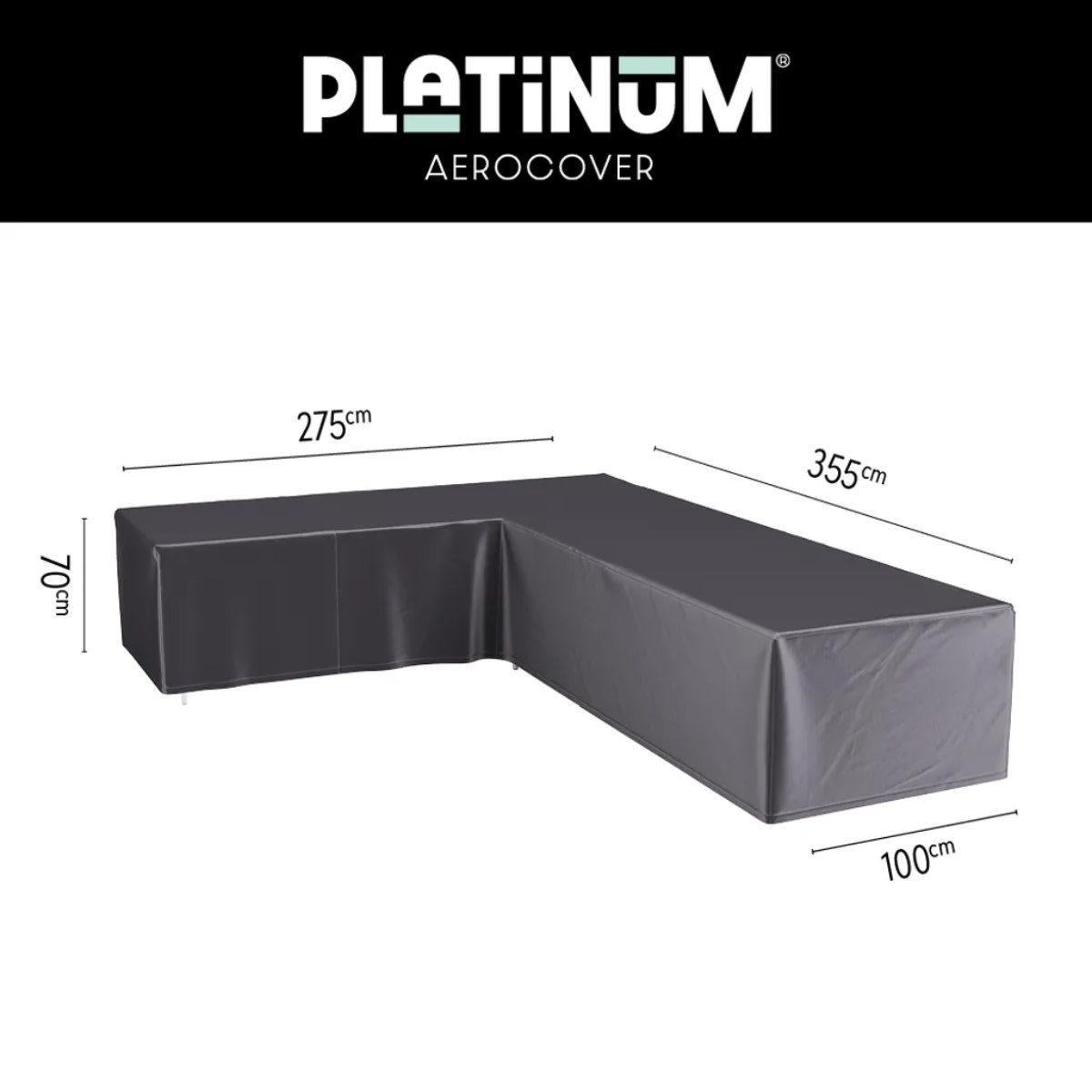 Platinum Aerocover Lounge cover L 355x275x100xH70 Left art.7948