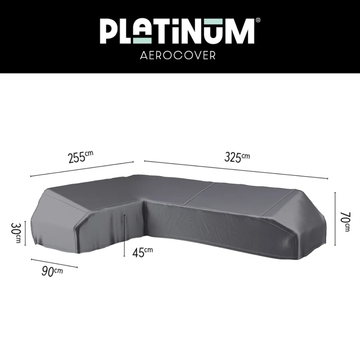 AeroCover Lounge set platform cover left 325x255x90xH30-45-70 art. 7882