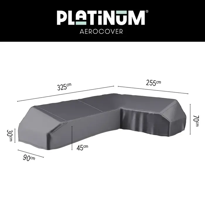 Platinum Aerocover Lounge platform cover 325x255x90xH30/45/70 Right art.7883