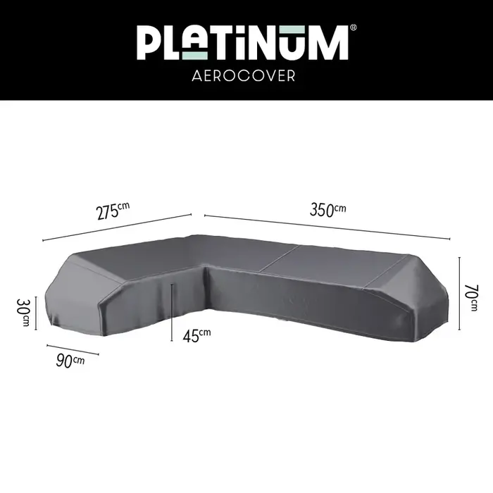 Aerocover Platinum Aerocover Lounge platform cover 350x275x90xH30/45/70 Left art.7884