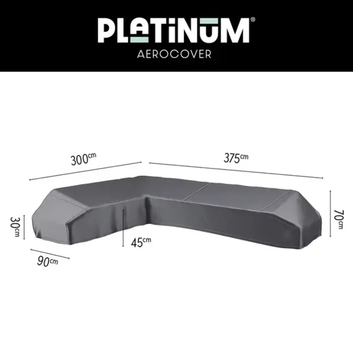 Aerocover Platinum  Aerocover Lounge platform cover 375x300x90xH30/45/70 Left art.7887
