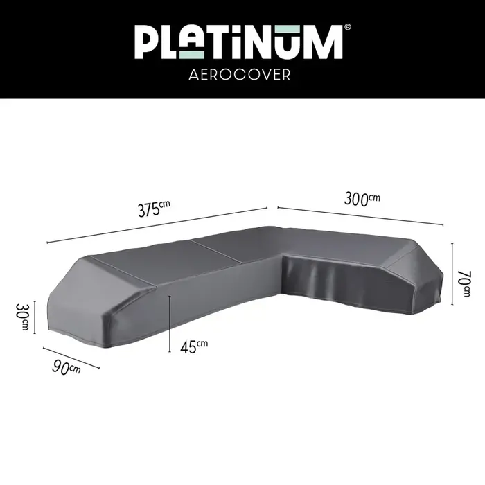 AeroCover Lounge set platform cover right 375x300x90xH30-45-70cm art. 7888