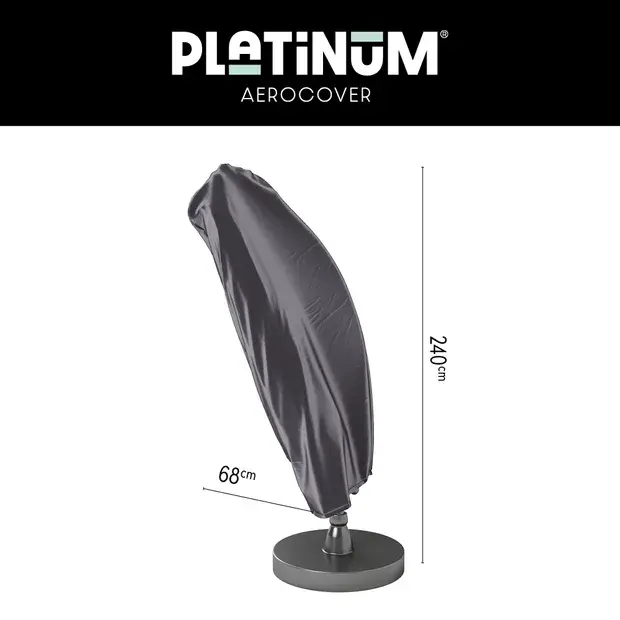 Platinum Aerocover Free-arm parasol cover H240x68 art.7971