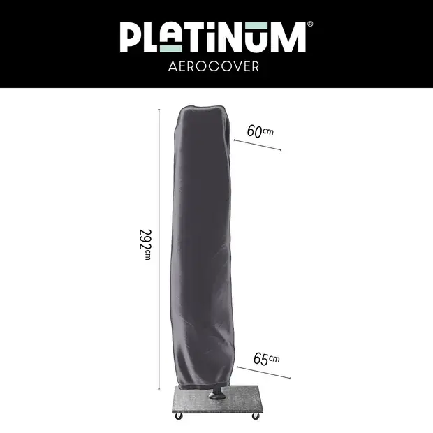 Platinum Aerocover Free-arm parasol cover H292x60/65 art.7978