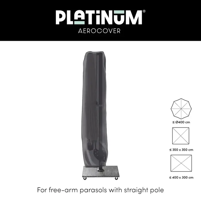 Platinum Aerocover Free-arm parasol cover H292x60/65 art.7978