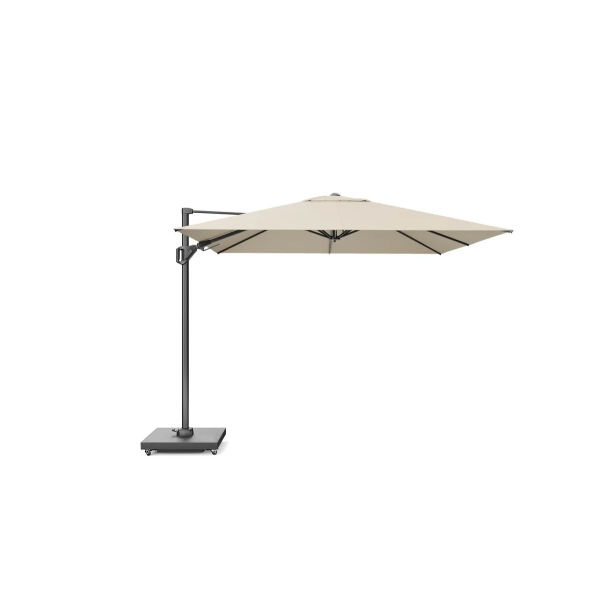 Platinum Platinum Challenger T2 PREMIUM zweefparasol - 3x3 - grijs frame - Champagne doek
