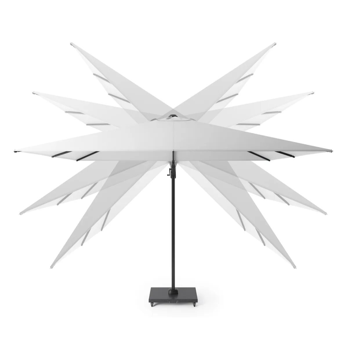 Platinum Platinum Challenger T2 PREMIUM free arm parasol -  3x3 - dark grey frame frame - Champagne fabric