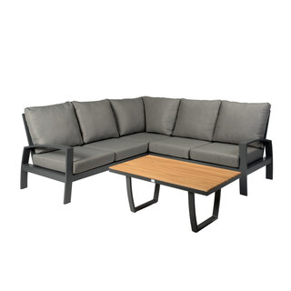 Tierra Outdoor Tierra Outdoor Valencia 4-piece small corner set Charcoal teak