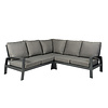 Tierra Outdoor Valencia 3-delige small corner set Charcoal zonder tafel