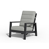 Tierra Outdoor Queens Lounge Chair Grey -Charcoal Grey cushions - TO-6711