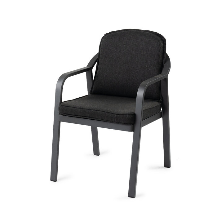 Tierra Outdoor Tierra Outdoor Pep Dining Chair Charcoal - zwarte kussens - TO-5003