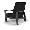 Tierra Outdoor Valencia lounge chair dark grey frame - Black kussens - TO-5164