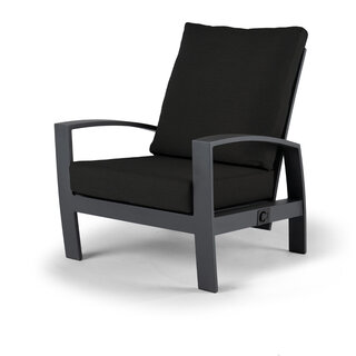 Tierra Outdoor Tierra Outdoor Valencia lounge chair dark grey frame - Black kussens - TO-5164